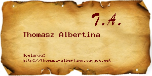 Thomasz Albertina névjegykártya